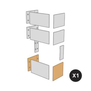 Artstonesida Nedre H450 Grå
